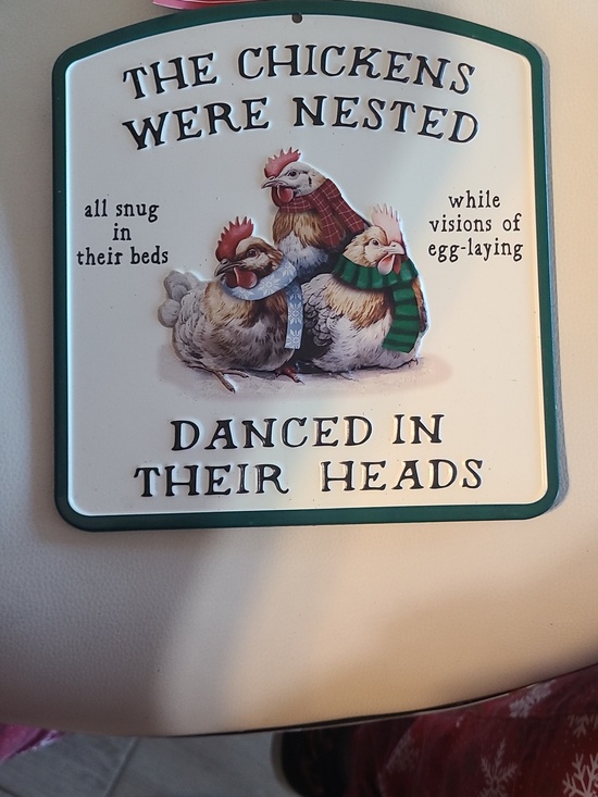 Red Shed Other - The Chickens Were Nested Decorative Wall Plaque - Green Trim